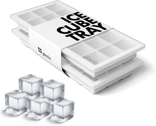 Ice Cube Tray – Small Silicone Molds with Lids, BPA-Free and Flexible for Cocktails and Beverages – Set of 2