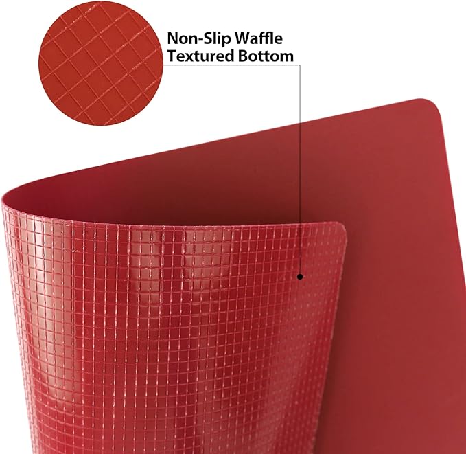 WK Plastic Flexible Cutting Boards for Kitchen Set of 4, Colored Cutting Board Mats with Food Icons, Non-Slip Cutting Mats, BPA Free, Dishwasher Safe - Image 2