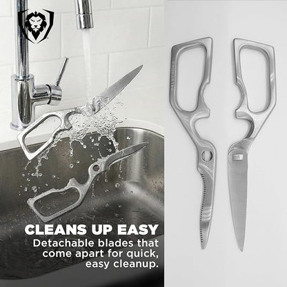 Dalstrong Kitchen Scissors — Japanese Stainless Steel Shears, Ambidextrous, Detachable for Cleaning — For Spatchcocking Chicken, Trimming Herbs, Pizza, Flatbread & Package Opening - Image 4