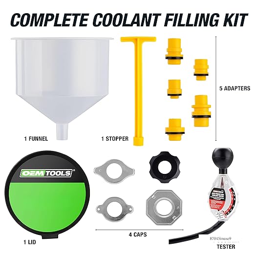 OEMTOOLS 87045 No Spill Coolant Filling Funnel Kit with Coolant Tester, No Spill Coolant Funnel Kit, Coolant Tester Kit - Image 10