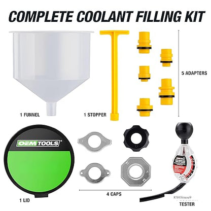 OEMTOOLS 87045 No Spill Coolant Filling Funnel Kit with Coolant Tester, No Spill Coolant Funnel Kit, Coolant Tester Kit - Image 10