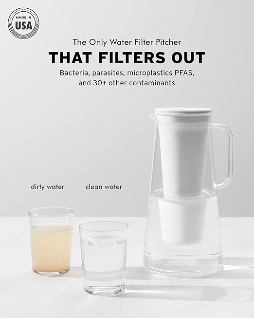 LifeStraw Home – Water Filter Pitcher, 10-Cup, Midnight Blue, BPA Free Designed for Everyday Protection Against Bacteria, parasites, microplastics, Lead, Mercury, PFAS and a Variety of Chemicals - Image 4
