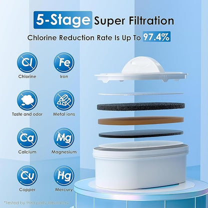 Waterdrop 40-Cup Large Water Filter Dispenser with 4 Filters, 200-Gallon Long-Life, for Home and Office, 5X Times Lifetime, Reduces Chlorine, PFOA/PFOS and More, BPA Free, Black - Image 3
