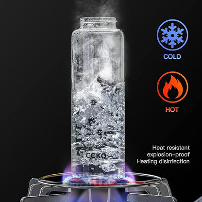 Glass Olive Oil Dispenser Bottle Shatterproof and Leakproof with Stainless Steel Spouts High Temperature Resistant 17oz Cooking Oil and Vinegar Cruet Dispenser - Image 3