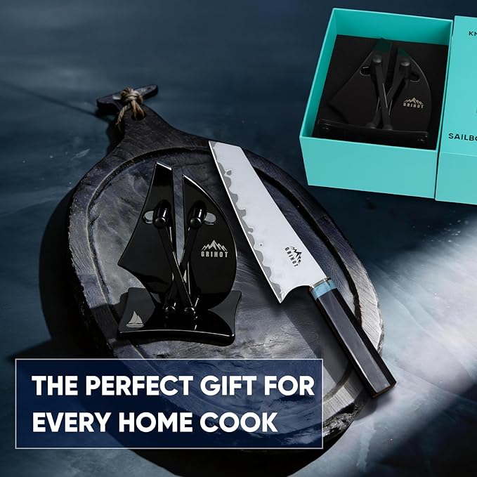 VN3 Professional Knife Sharpener | 3-Action Streamlined Sailboat Design for Effortless Knife Sharpening - The Ultimate Tool for Precision 11 to 21 Degree Angles (Obsidian Color) - Image 8