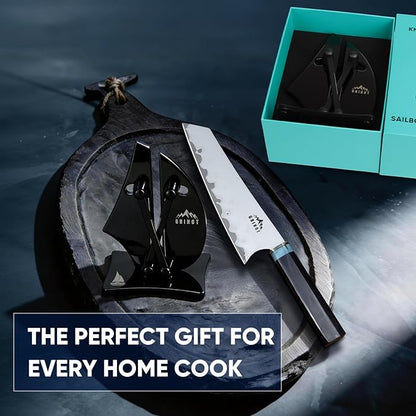 VN3 Professional Knife Sharpener | 3-Action Streamlined Sailboat Design for Effortless Knife Sharpening - The Ultimate Tool for Precision 11 to 21 Degree Angles (Obsidian Color) - Image 8