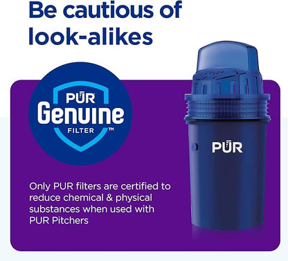 PUR 7-Cup Water Pitcher, 1 Genuine Filter, Cleaner, Great-tasting Water, Dishwasher Safe, Powerful, Faster Filtration, LockFit Cap Design - Lime - Image 5