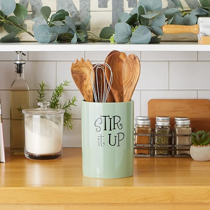 DII Kitchen Accessories Retro Collection Ceramics, Utensil Holder, Jadeite - Image 4