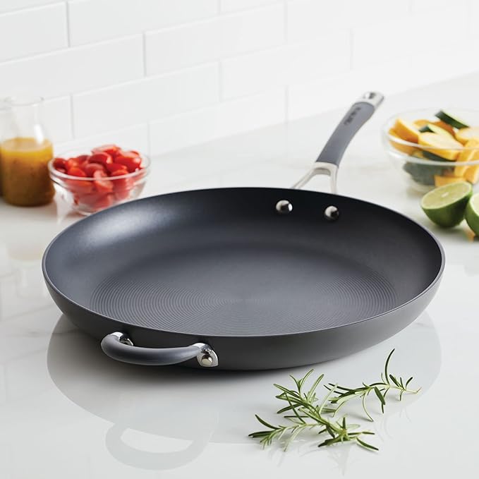 Circulon - 83906 Circulon Radiance Hard Anodized Nonstick Frying Pan / Fry Pan / Hard Anodized Skillet with Helper Handle - 14 Inch, Gray - Image 7