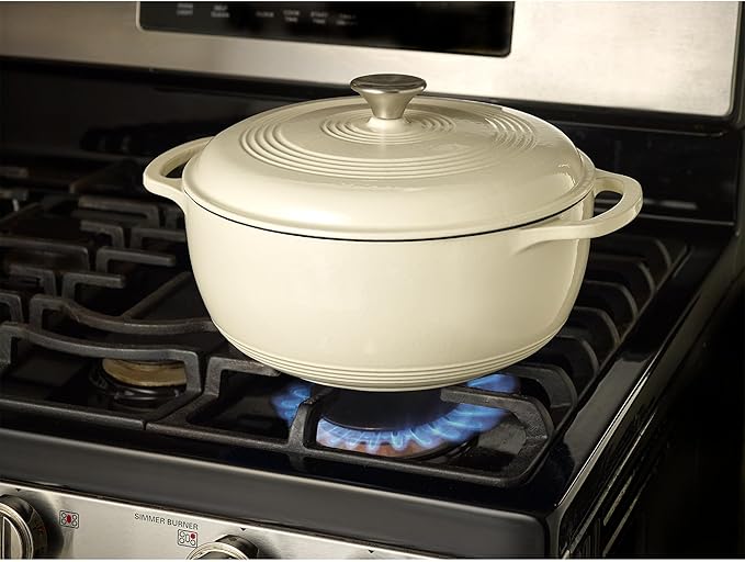 Mercer Culinary Enameled Cast Iron Round Dutch Oven, 6 qt., White - Image 6