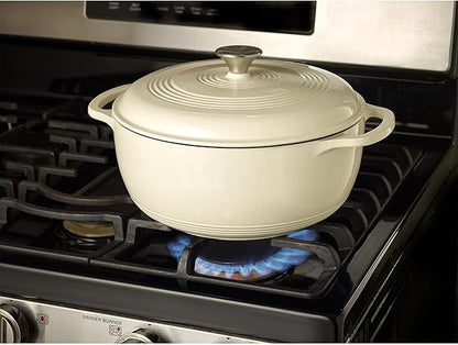 Mercer Culinary Enameled Cast Iron Round Dutch Oven, 6 qt., White - Image 6
