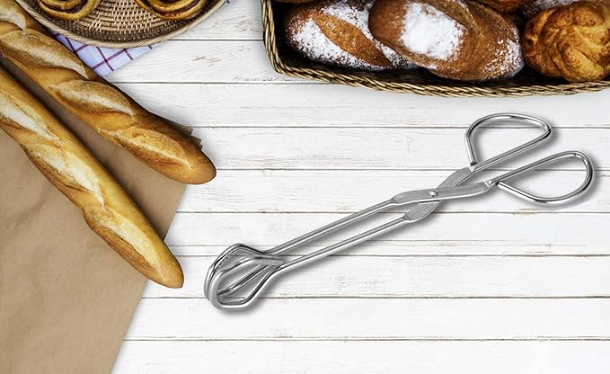 Hiash 9-Inch and 11-Inch Heavy Duty Stainless Steel Kitchen Tongs - Comfortable Ergonomic Grip, Scissor Design, Heat Resistant for BBQ and Cooking - Image 4