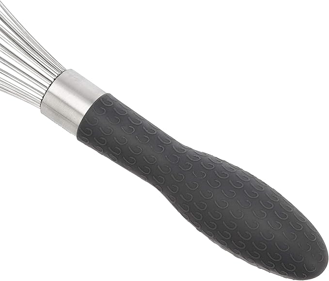 Amazon Basics Stainless Steel Wire Whisk Set for Cooking, Different Sizes, Easy to Hold Ergonomic Handle, 3 Piece, Black/Silver - Image 4