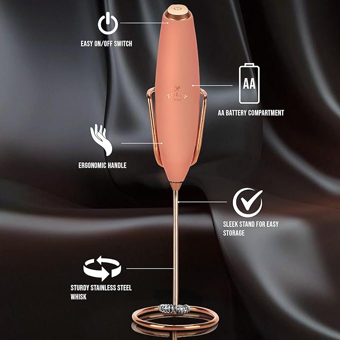 Zulay Kitchen Executive Series Luxury Gift Milk Frother with 4 Duracell Batteries – Handheld Electric Foam Maker for Coffee, Lattes & Hot Chocolate – Deluxe Finish, Ultimate Gift for Coffee Lovers - Image 3