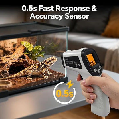 Digital Infrared Thermometer Gun for Cooking,BBQ,Pizza Oven, Infrared Thermometer Laser with Backlight,-58℉~1022℉(-50℃~550℃) Handheld Non Contact Heat Laser Temperature Gun (Not for Human)