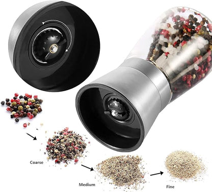 Gulex Pepper Grinder Pepper Mill, Salt Grinder Refillable,(Single Package) Adjustable, Stainless Steel Sea Salt Shaker with Ceramic Rotor (1 pack) - Image 7