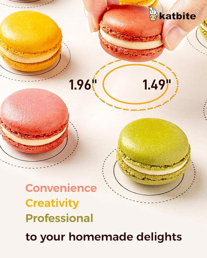 Katbite 100 Macaron Parchment Sheets Template Baking, Cookie Parchment, Printed Circle Baking Stencil for Macaron Cookie, 12x16 In, Non-Stick & Heavy Duty, Pre-cut Paper for Chicken Pizza French Fry - Image 6