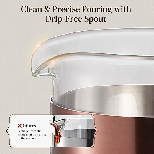 Veken French Press Coffee Maker 21oz 0.6 L, Single Serve Small Pot, Heat Resistant Thickened Borosilicate Glass, Stainless Steel Brewer, Cold Brew Cafetera Teapot for Kitchen Travel Camping, Copper - Image 9