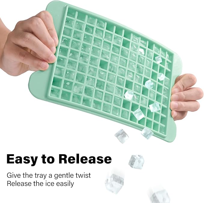 Mini Ice Cube Tray for Freezer: FDDBI Small Ice Trays for Freezer with Bin - 117×4PCS Easy Release Nugget Ice Tray - Crushed Ice Tray with Container - Image 3