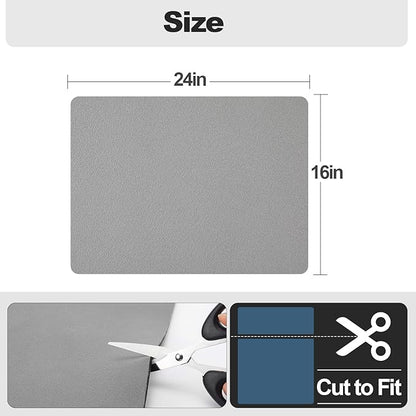 Ecotrim - Dish Drying Mat for Kitchen Counter | Coffee Bar Mat for Countertops | Heat Resistant Drainer Mat with Non-slip Rubber Backed | Hide Stain Kitchen Absorbent Draining Mat | Grey 16"x24" - Image 6