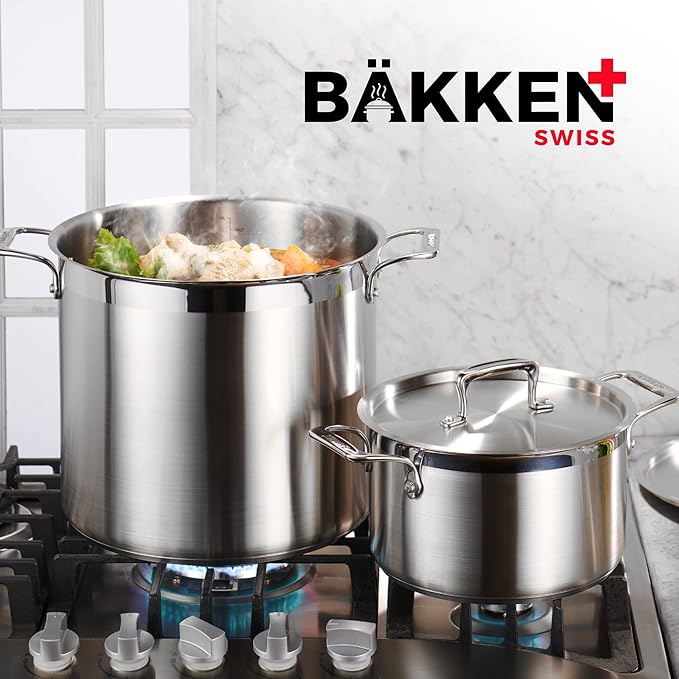 Stainless Steel Stockpot with Lid 2 Quart, Durable 18/8 Stainless Steel, Impact-Bonded Base for Even Heating, Riveted Handles, Oven & All Stove Compatible, Safe Up To 500°F (260°C) - Image 9