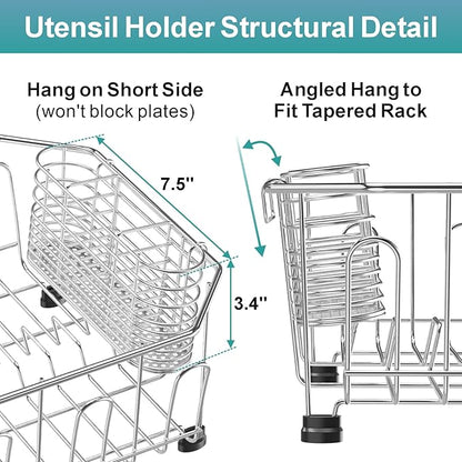 GSlife Small in Sink Dish Drying Rack - Stainless Steel Compact Dish Drainer for RV Kitchen Apartment Sink, Rust Resistant Inside Sink Rack, 1–2 Person Households, 11.6" W x 13.4" L - Image 7