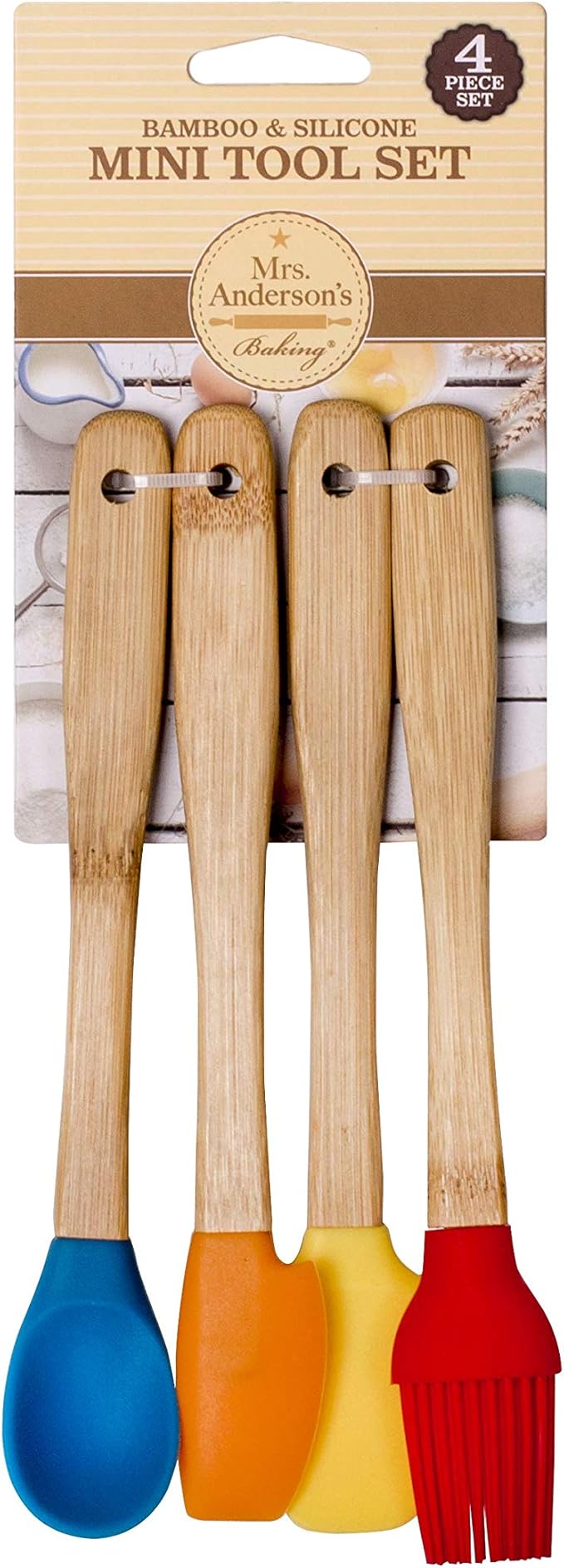 Mrs. Anderson’s Baking Mini Flexible Brownie Cookie Spatula, Stainless Steel Blade with Wood Handle