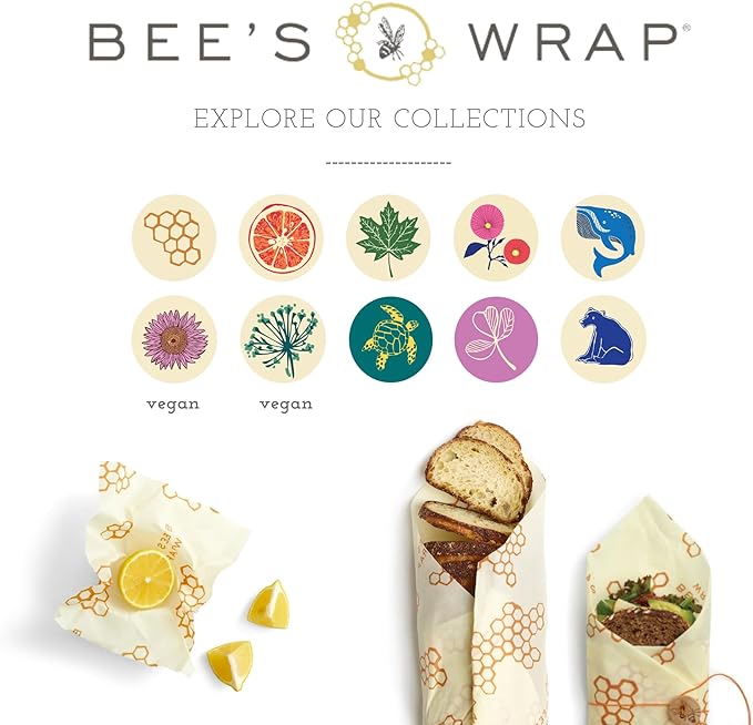 Bee's Wrap Beeswax Wraps for Food - Cut to Size 14x52" Beeswax Wrap Roll - Plastic Free Made in USA Reusable Natural Food Wrap - Herb Garden - Image 8