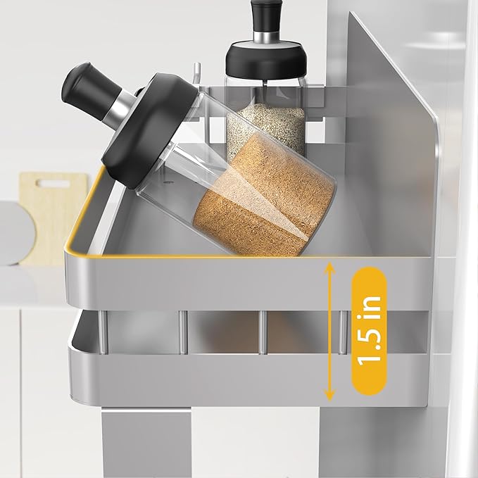 ZUNTO Magnetic Paper Towel Holder for Fridge, Strong Magnet Paper Towel Roll Holder with Spice Shelf and 2 Hooks, No Drilling Kitchen Organizer for Refrigerator, RV, Bathroom, Gray - Image 7