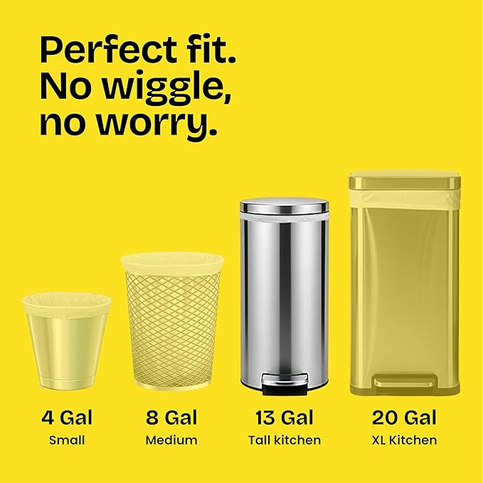 Glad ForceFlex Tall Kitchen Drawstring Trash Bags, 13 Gal, Fragrance Free, 40 Ct (Package May Vary) - Image 4