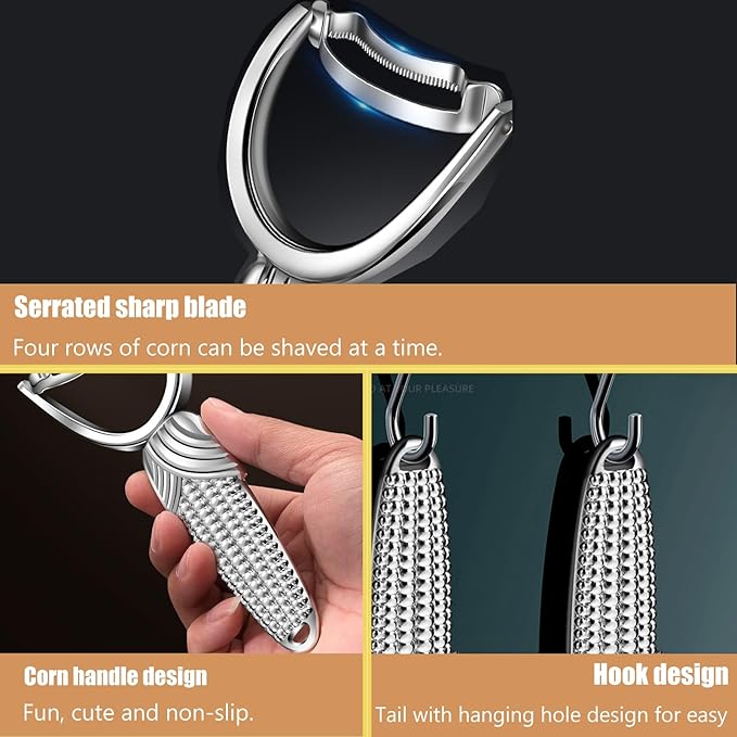 2 Packs Corn Peeler for Corn on the Cob,2026 Upgraded corn cob stripper tool,Corn on the Cob Remover,Corn Cob Stripper tool Easy to Clean,Sweet Corn Cutter,Corn Cob Peeler
