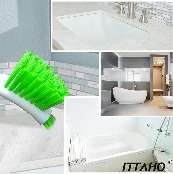 3 Pack Dish Brush,Dish Scrub Brush, Kitchen Scrub Brush for Cleaning Dishes, Double Sided Bristles Scrubber Cleaner for Dishes,Sink,Pots,Pans,Bathroom Shower,Tile,Tubs - Image 7
