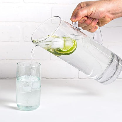 Glass Water Pitcher with Spout – Elegant Serving Carafe for Water, Juice, Sangria, Lemonade, and Cocktails – Crystal-Clear Glass Beverage Pitcher. - Image 2