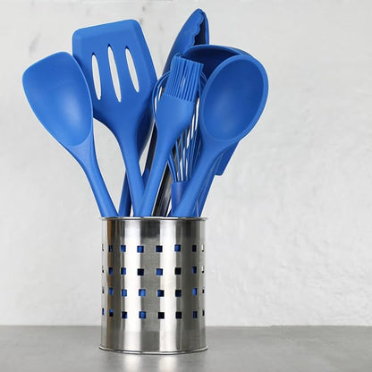 Chef Craft Premium Silicone Cooking Tongs, 12 inch, Blue - Image 3
