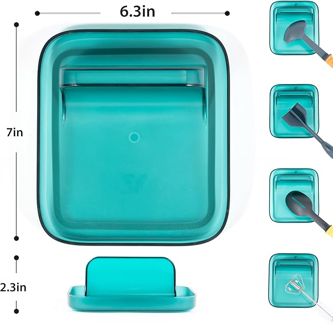 Li&Zhao Spoon Rest for Stove Top - Stove Spoon Holder for Kitchen Counter Pot Lid Holder Utensil Rest Cooking Spoon Holder