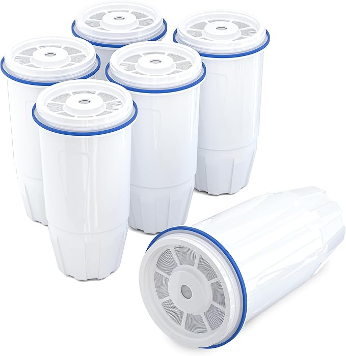 Upgraded Water Filter Replacement for Zero Pitcher and Dispenser ZR-001 ZR-004 ZP-006 ZR-017, Multi-Stage Filter System, Effectively Reducing Lead, Chromium, PFOA, and PFOS, Pack of 6, By DESENRUIS