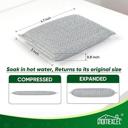 HOMEXCEL All-Purpose Sponge Pads 12PK, Non-Scratch Dish Sponges Safe for Non-Stick Cookware, Pots & Pans, Ideal Cleaning Dish Scrubber Pads for Kitchen, Bathroom and Household - Image 2