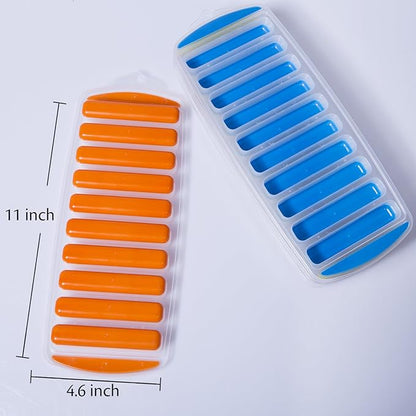 Ozera 4 Pack Ice Cube Trays, Narrow Water Bottle Ice Cube Tray Stick, Silicone Ice Trays for Freezer with Easy Push and Pop Out Material, Ideal for Sports and Water Bottles - Image 3