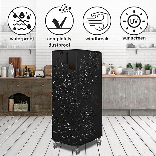 Black 20tier Sheet Pan Rack/Bun Pan Rack Cover With Vents, 23"X28"X64" Bakery Single Rack Covers, Waterproof and Dustproof - Image 7