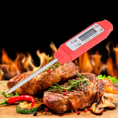 Digital Food Thermometer, Digital Food Thermometer Automatic Calibration Pen High Accuracy Electronic Pocket Thermometer Yellow for Home Use, Multifunctional Accessory (Red) - Image 2