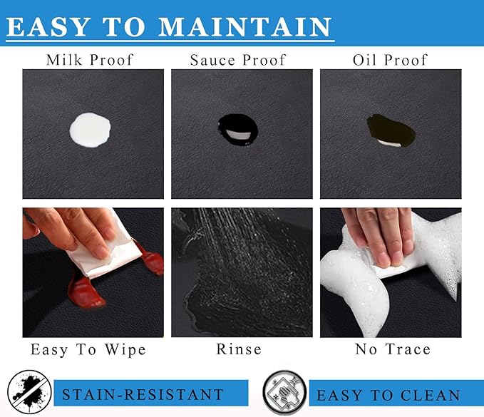 Dish Drying Mat for Kitchen Counter,Drying Mat for Dish Rack,Absorbent Hide Stain Rubber Mat,Coffee Mat, Kitchen Counter Mat (Black, 18"x24") - Image 5