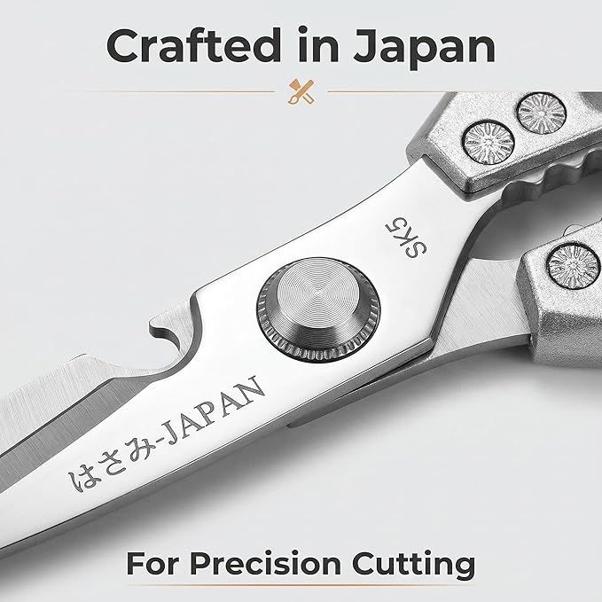 2 heavy-duty food scissors, multifunctional meat scissors, premium ultra sharp Japanese stainless steel poultry kitchen scissors, dishwasher safety, gifts