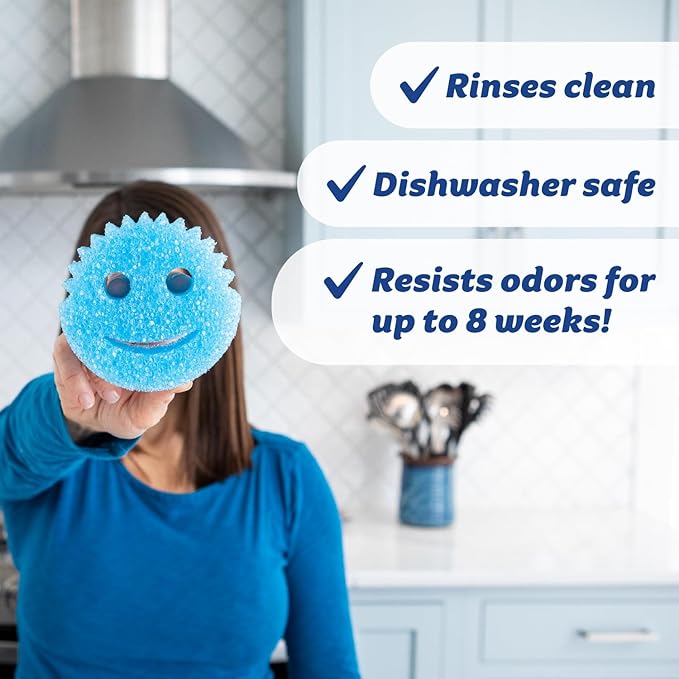 Scrub Daddy Scratch-Free Multipurpose Kitchen Sponges - Bulk Dish Sponges for Kitchen, Bathroom, Household Cleaning & More - Made with BPA-Free Polymer Foam (5 Count) (Pack of 2) - Image 5