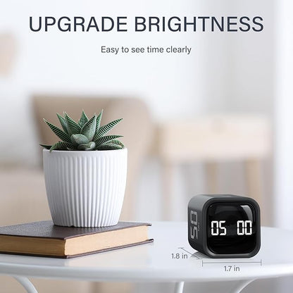 Rotating Pomodoro Timer 5, 25, 10 50 Minutes Preset, Desk Productivity Flip Timer, ADHD Tool Cube Countdown Stopwatch, Vibration/High/Low Volume/Custom Modes, for Work, Study, Back to School, Kitchen - Image 8