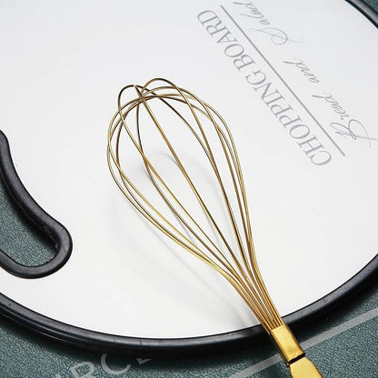 Gold Whisk, Berglander Whisk For Cooking With Titanium Gold Plating, Stainless Steel Balloon Whisk, Sturdy Kitchen Wire Whisk Set for Cooking, Baking, Blending, Beating, Dishwasher Safe, Easy to Clean - Image 3