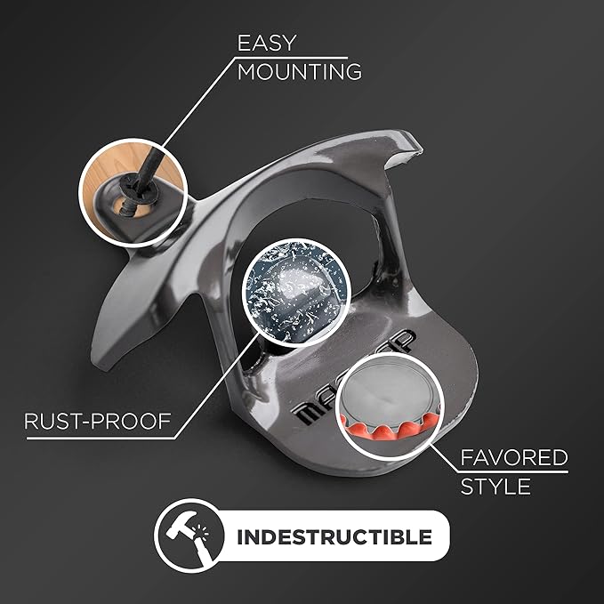 Outdoor Bottle Opener Wall Mounted - Style Magnetic Beer Bottle Opener that Catches Caps - Easy to Install and Incredibly Convenient (Gunmetal Black) - Image 3