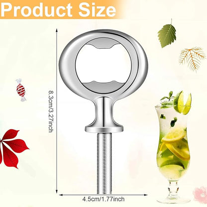Cunhill 15 Pcs Metal Bottle Opener Blank Bulk Bottle Opener Inserts Parts Pieces Kit for Wood Craft DIY Project Turning Threaded Beer Hardware Turning Wedding Wine Party Ot Month (Silver) - Image 2