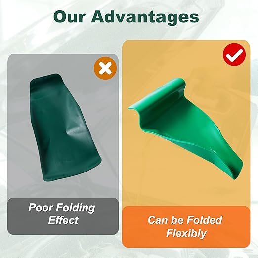 Flexible Funnel for Oil Change – Reusable Silicone Drain Funnel, Spill-Free Design, Foldable & Moldable for Car, Motorcycle, Truck, Lawnmower, Snowplow | Easy Clean, Roll-Up Storage