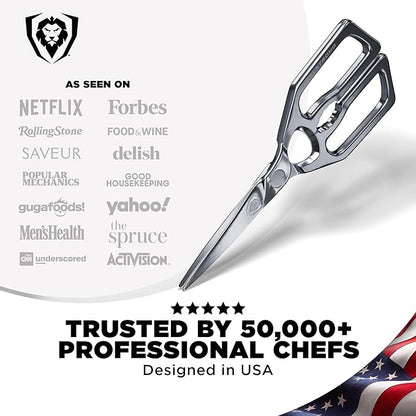 Dalstrong Kitchen Scissors — Japanese Stainless Steel Shears, Ambidextrous, Detachable for Cleaning — For Spatchcocking Chicken, Trimming Herbs, Pizza, Flatbread & Package Opening - Image 7