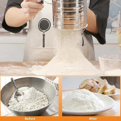 HULISEN Pastry Cutter, Dough Blender, 3 Cup Flour Sifter and Biscuit Cutter, Stainless Steel Dough Cutter, Professional Baking Dough Tools for Cooking Cookies and Donuts(4 Pcs/Set) - Image 4